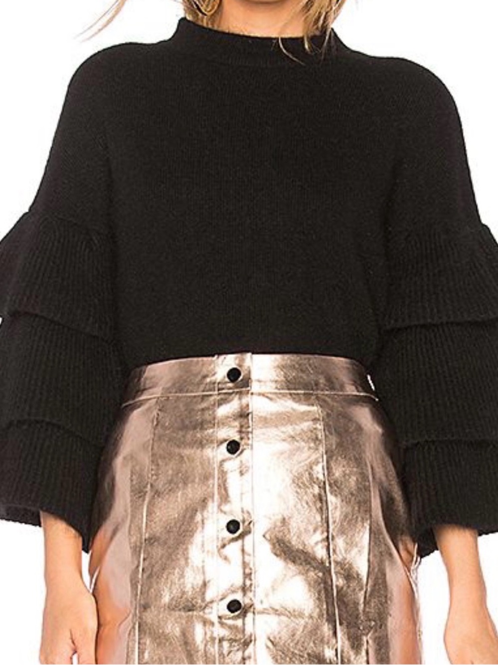 Endless Rose Black Cashmere Sweater